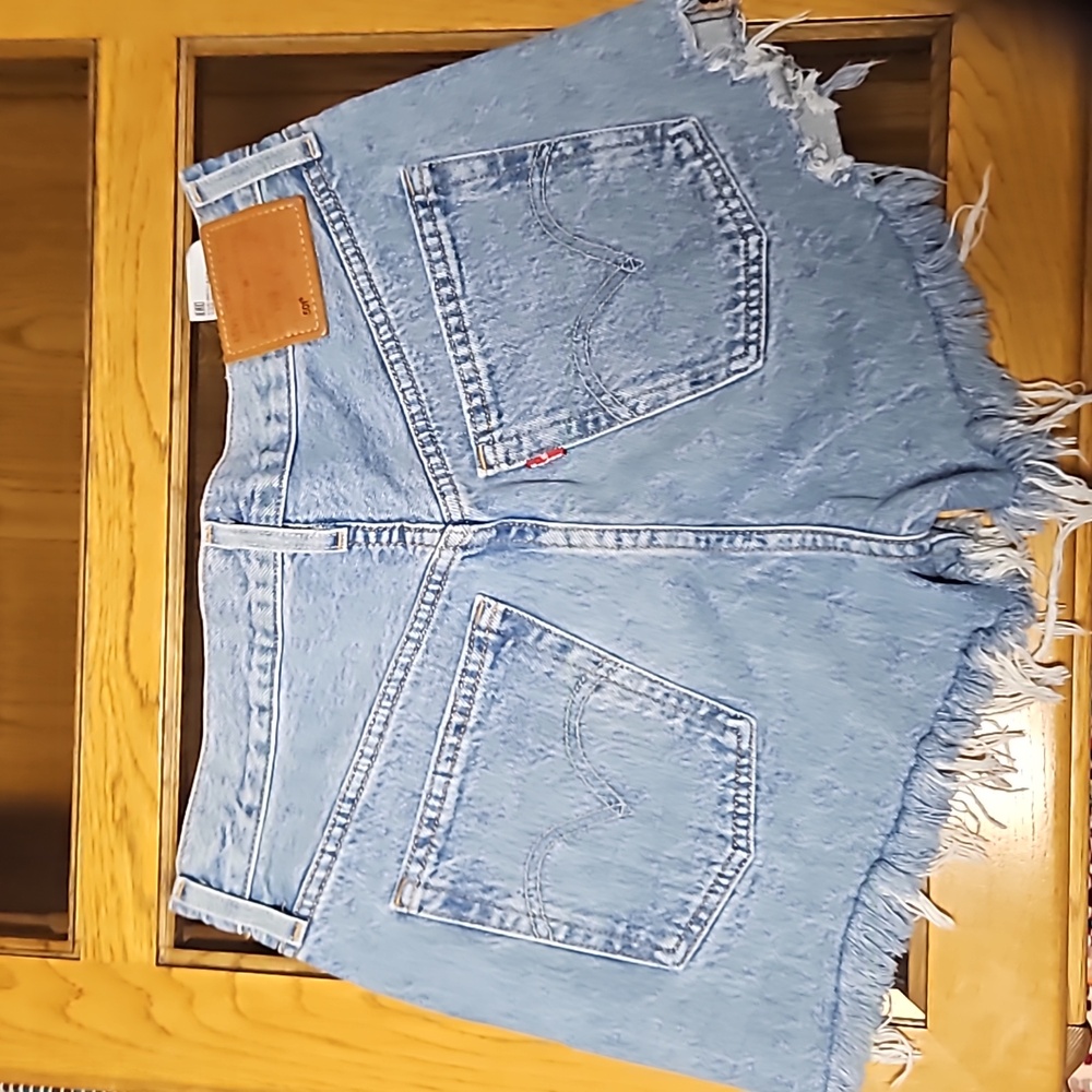 Levi's Blue Jean Shorts for Women - Picture 4 of 5